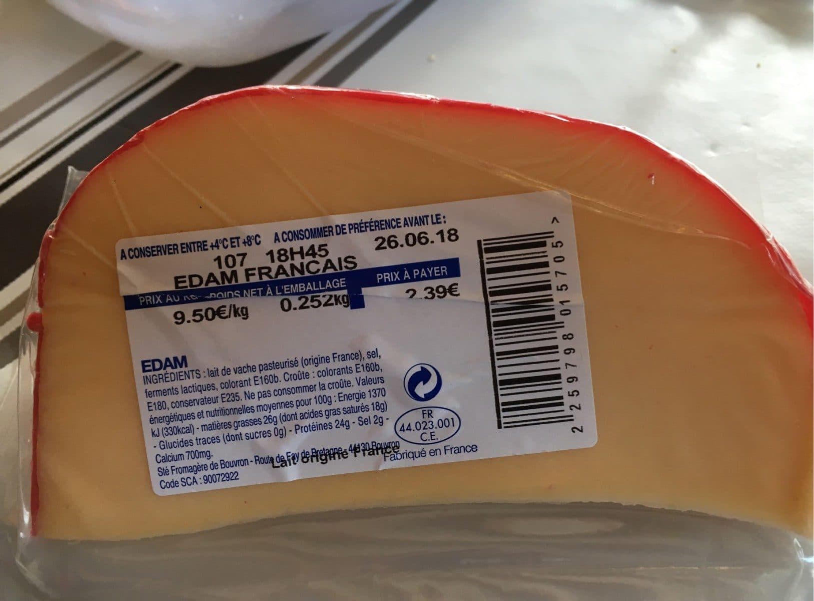 Open Food Facts Edam français packshot