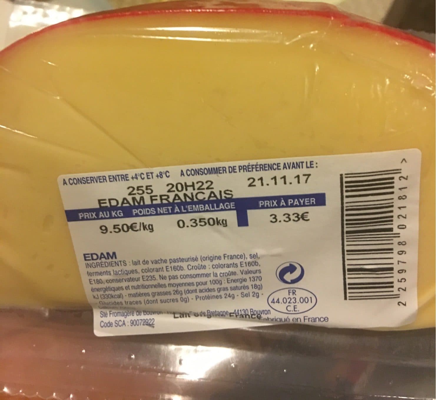 Edam Fromage packshot