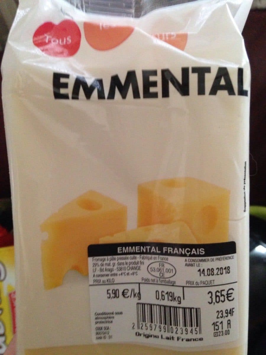 Open Food Facts Emmental packshot