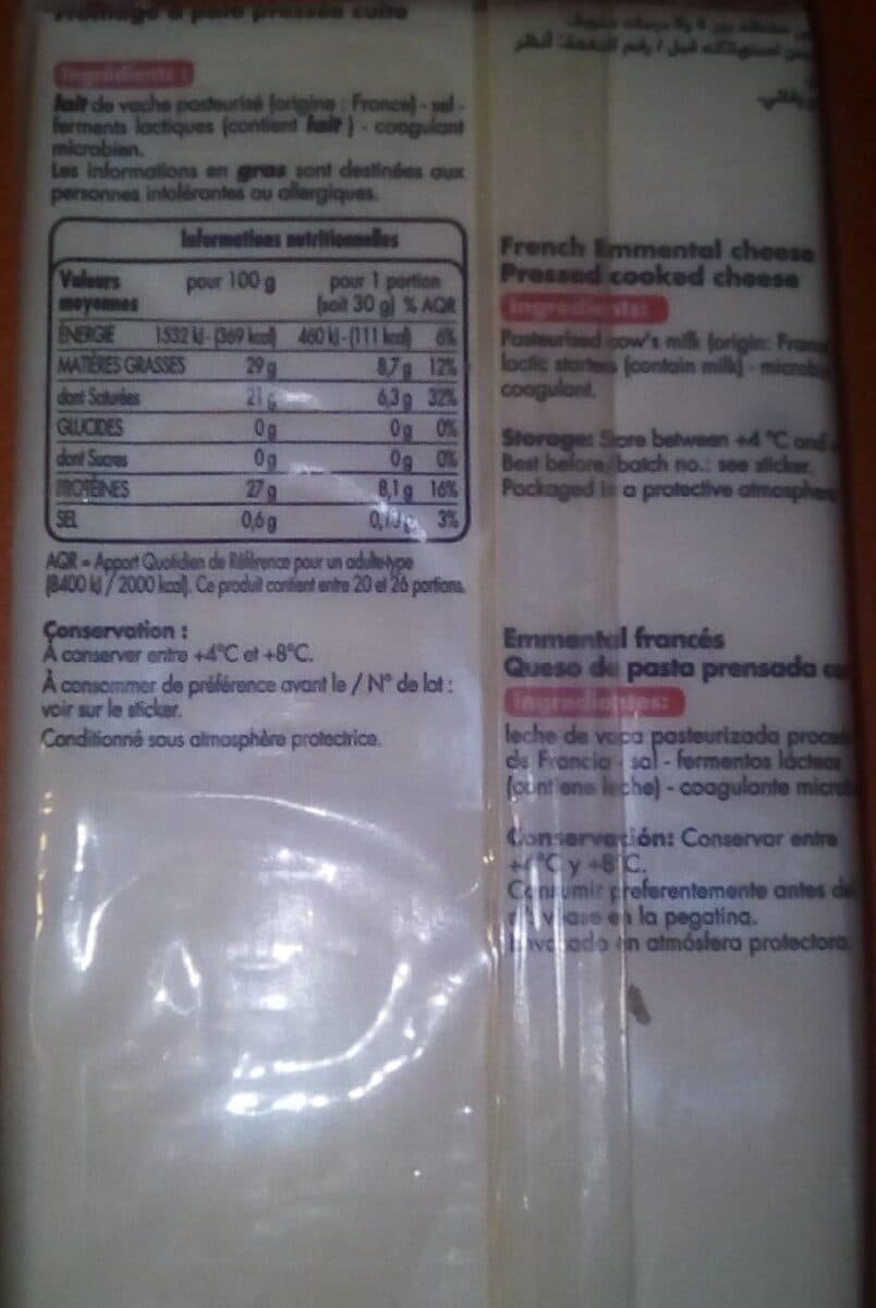 Tous les jours Emmental packshot