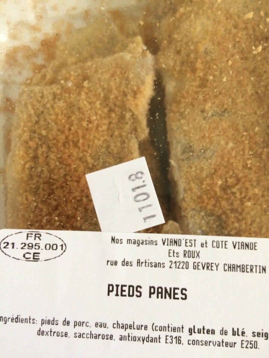 Open Food Facts Pieds panés porc packshot