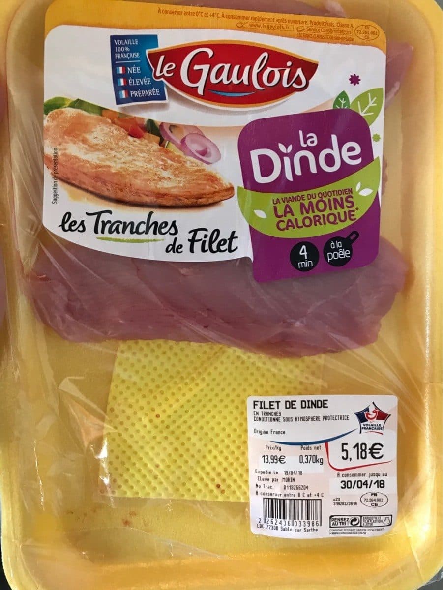 Open Food Facts La dinde (Les tranches de filet) packshot