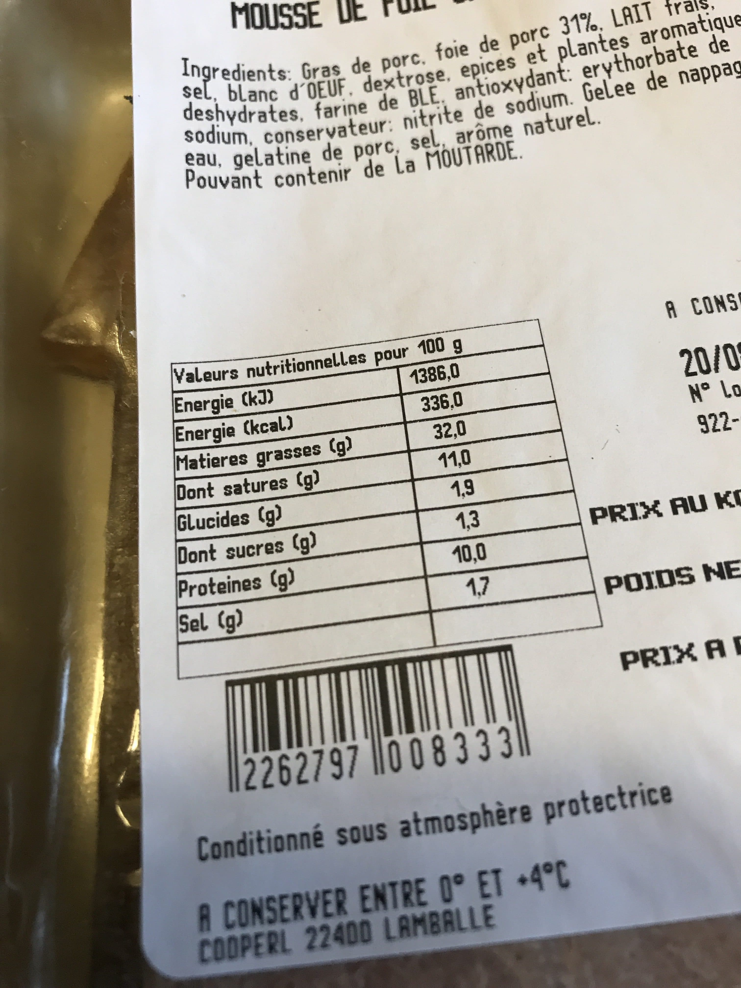 Le Porc Français Mousse de foie suprrieur packshot