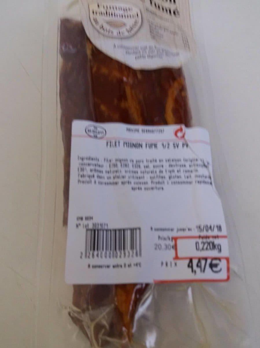 Open Food Facts Filet mignon de porc fumé packshot