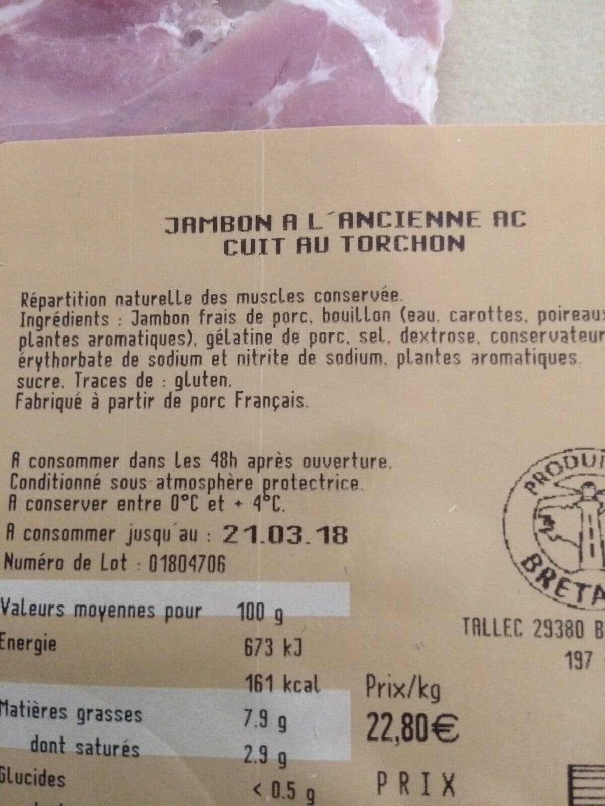 Tallec Jambon à l’ancien’e packshot