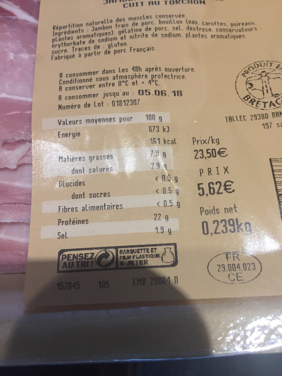 Tallec Jambon a l'ancienne packshot