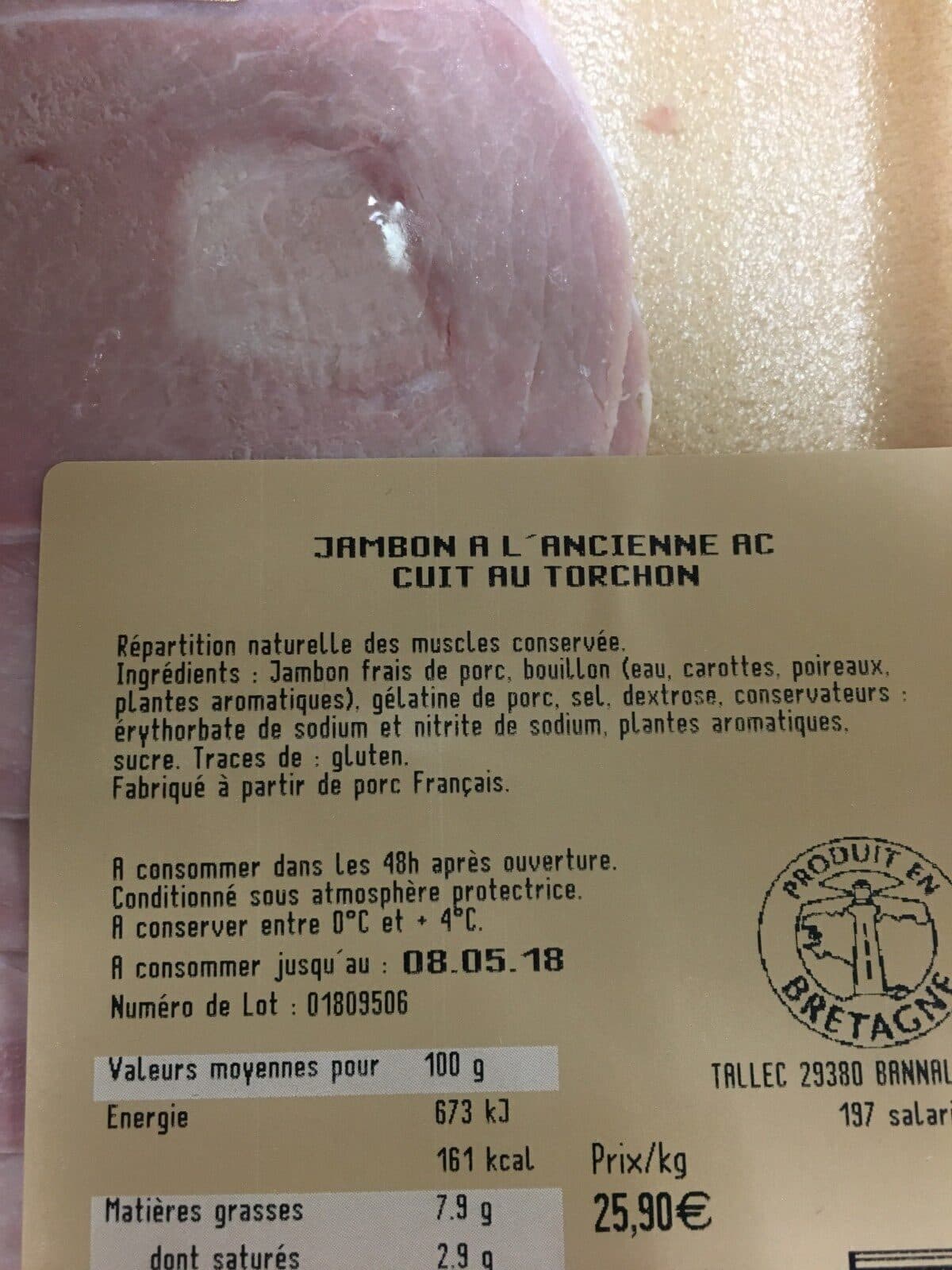 Tallec Jambon a l'ancienne packshot