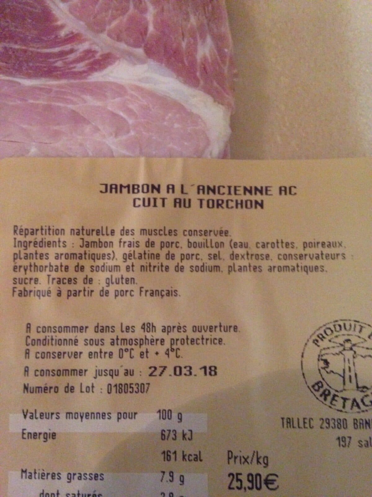 Tallec Jambon a l'ancienne packshot