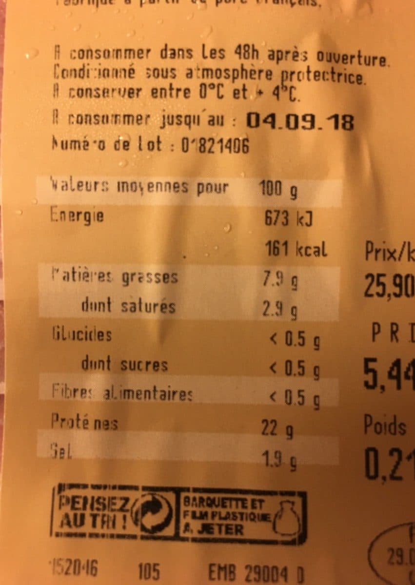 Tallec Jambon a l'ancienne packshot