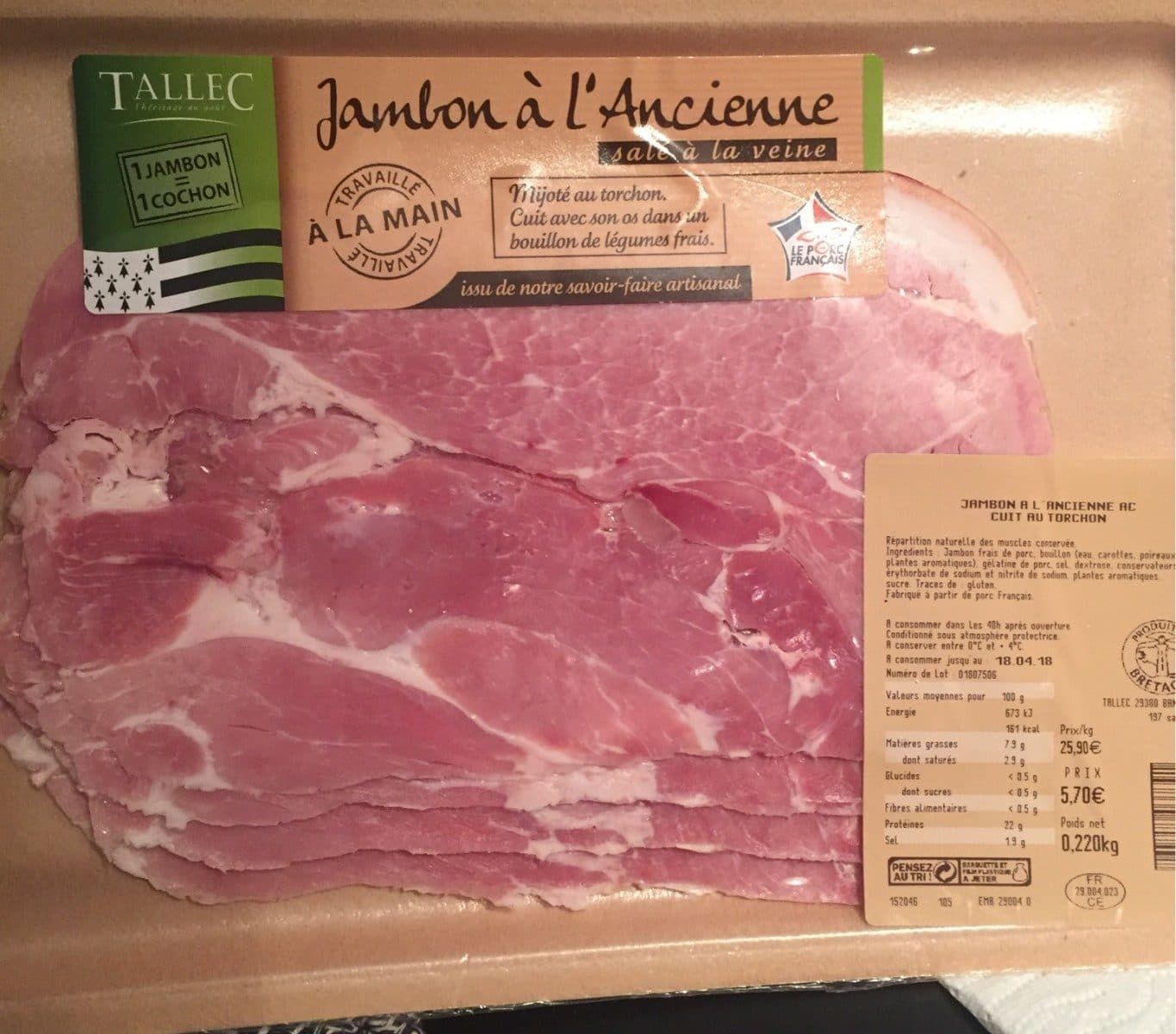 Tallec Jambon à l'ancienne packshot