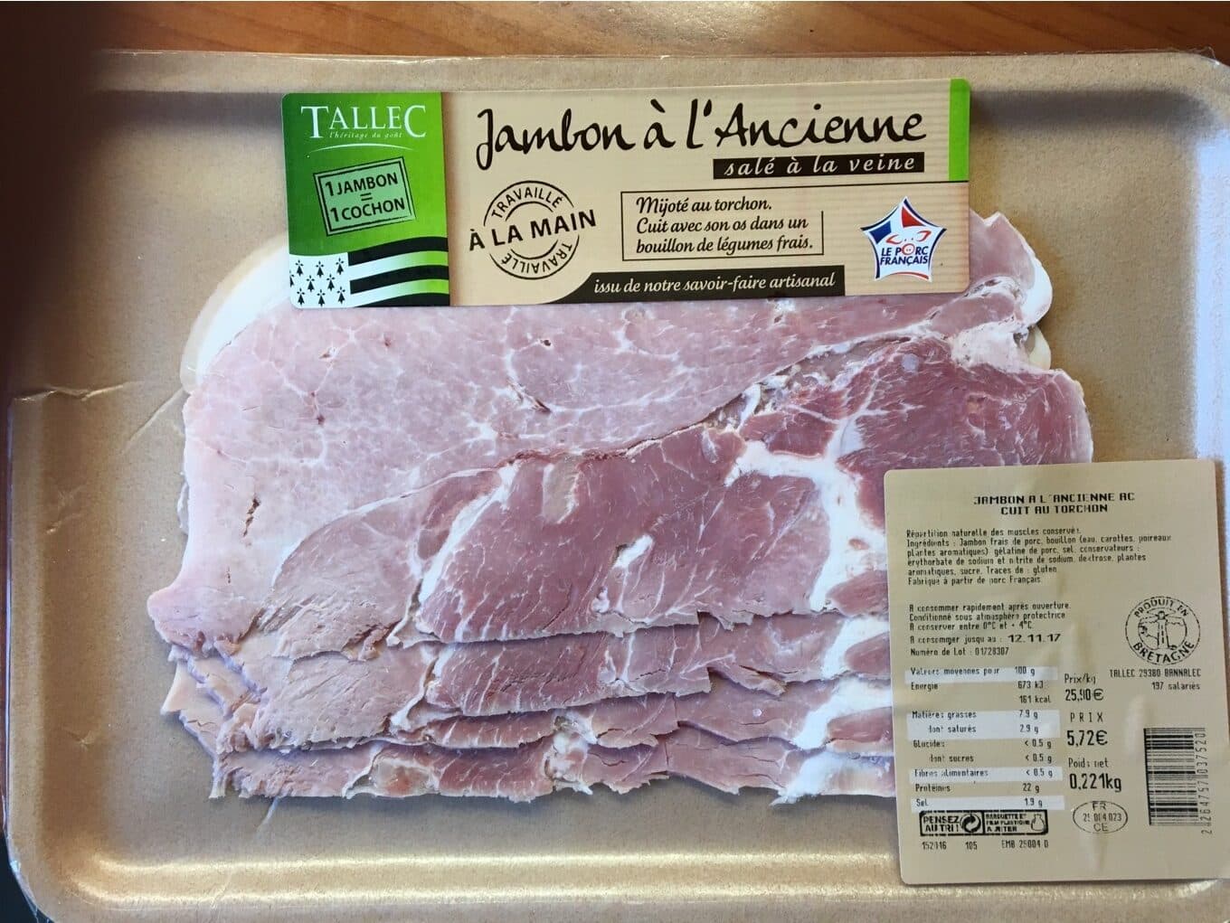 Tallec Jambon à l’ancienne packshot