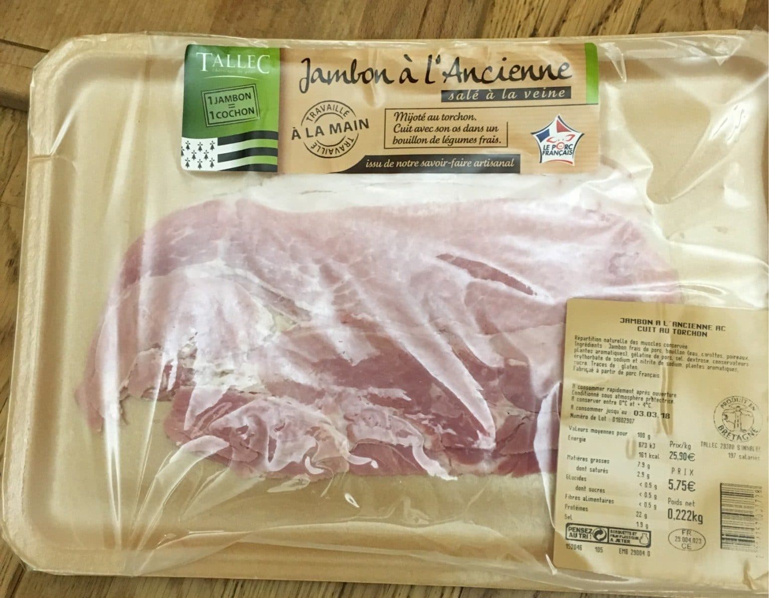 Tallec Jambon à l'ancienne packshot