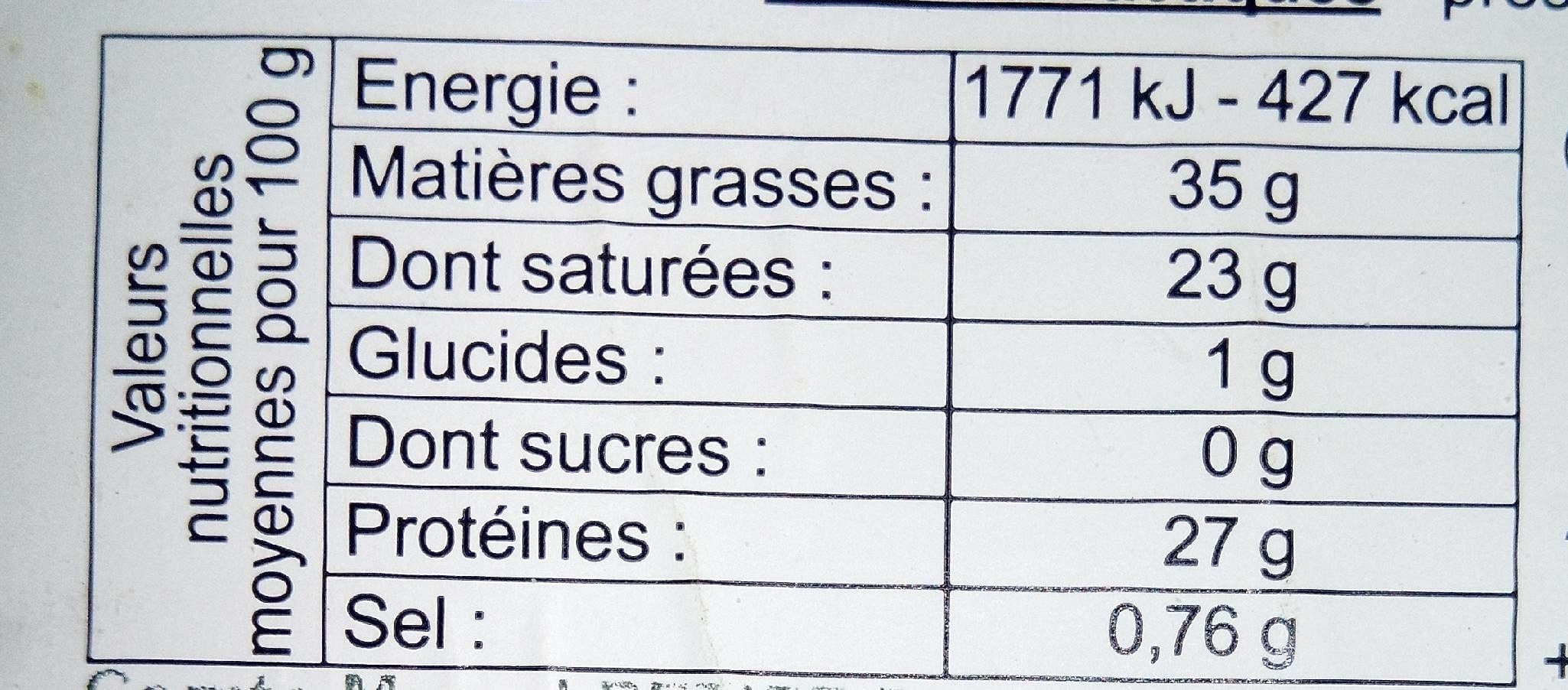 Open Food Facts Comté packshot