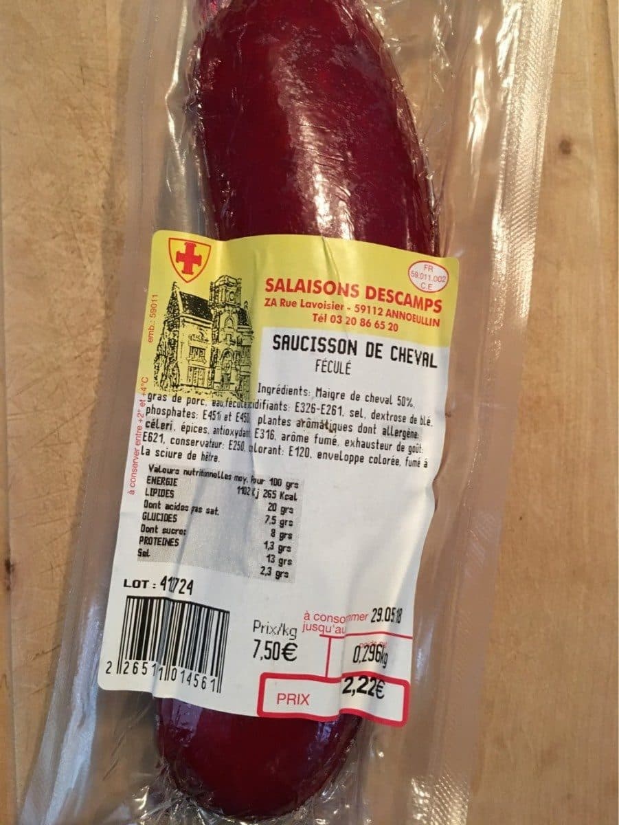 Open Food Facts Saucisson de cheval packshot