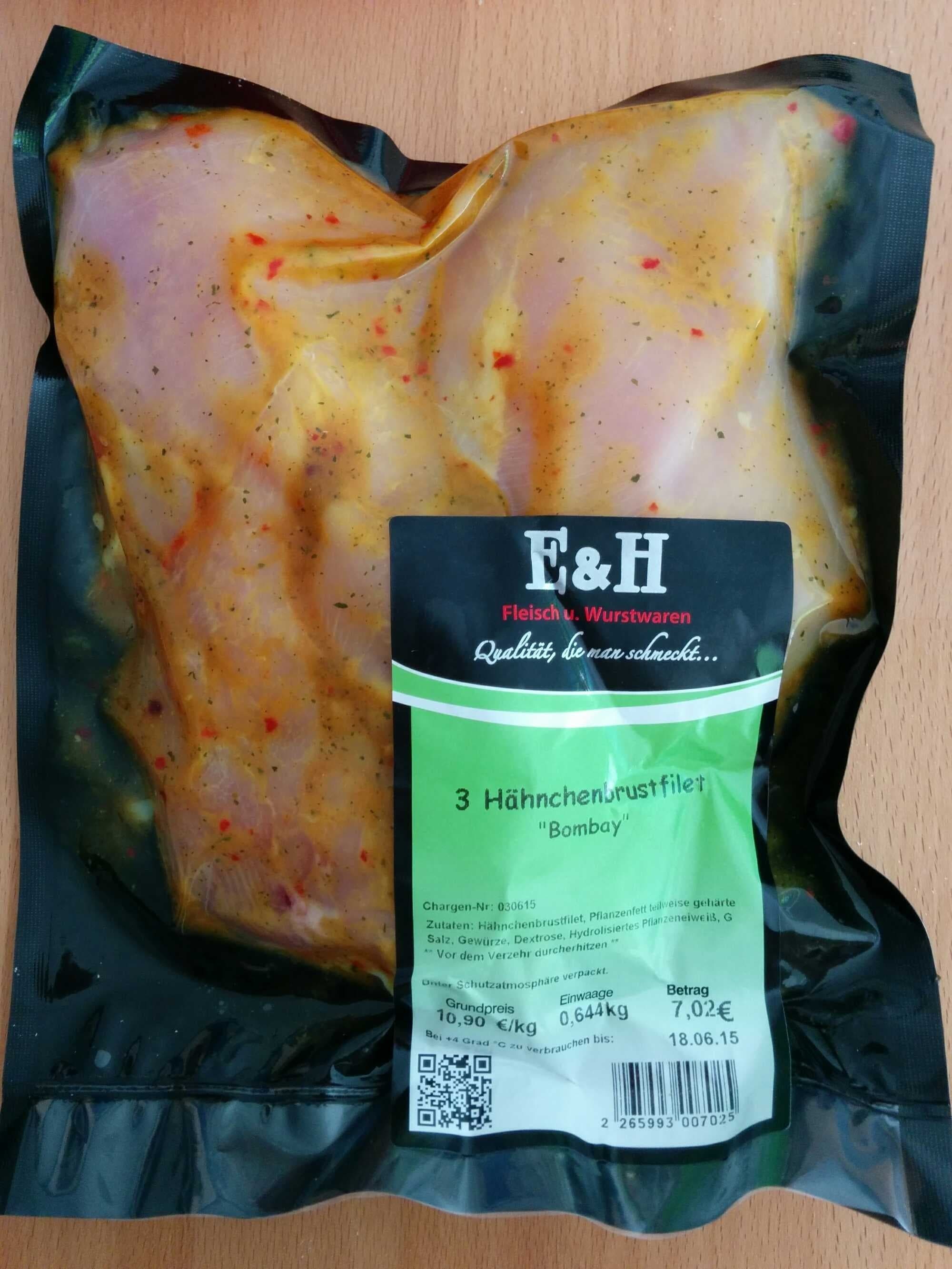 E & H Fleisch- und Wurstwaren GmbH 3 Hähnchenbrustfilet "Bombay" packshot