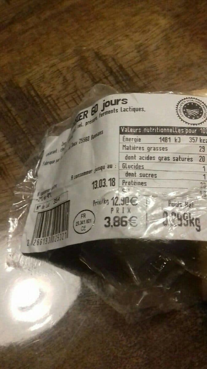Open Food Facts Mortier 60 jours packshot