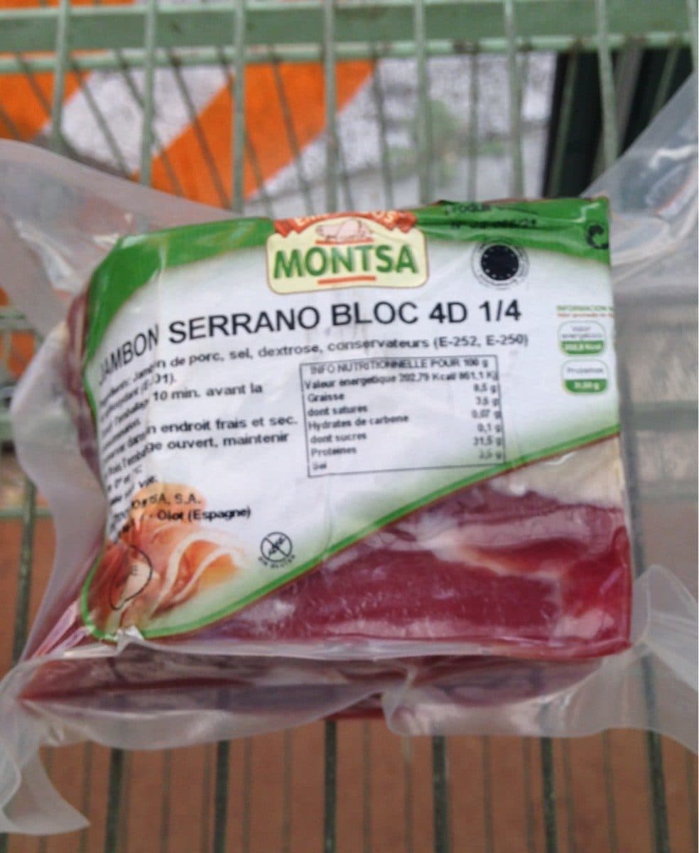 Open Food Facts Jambon serrano bloc packshot