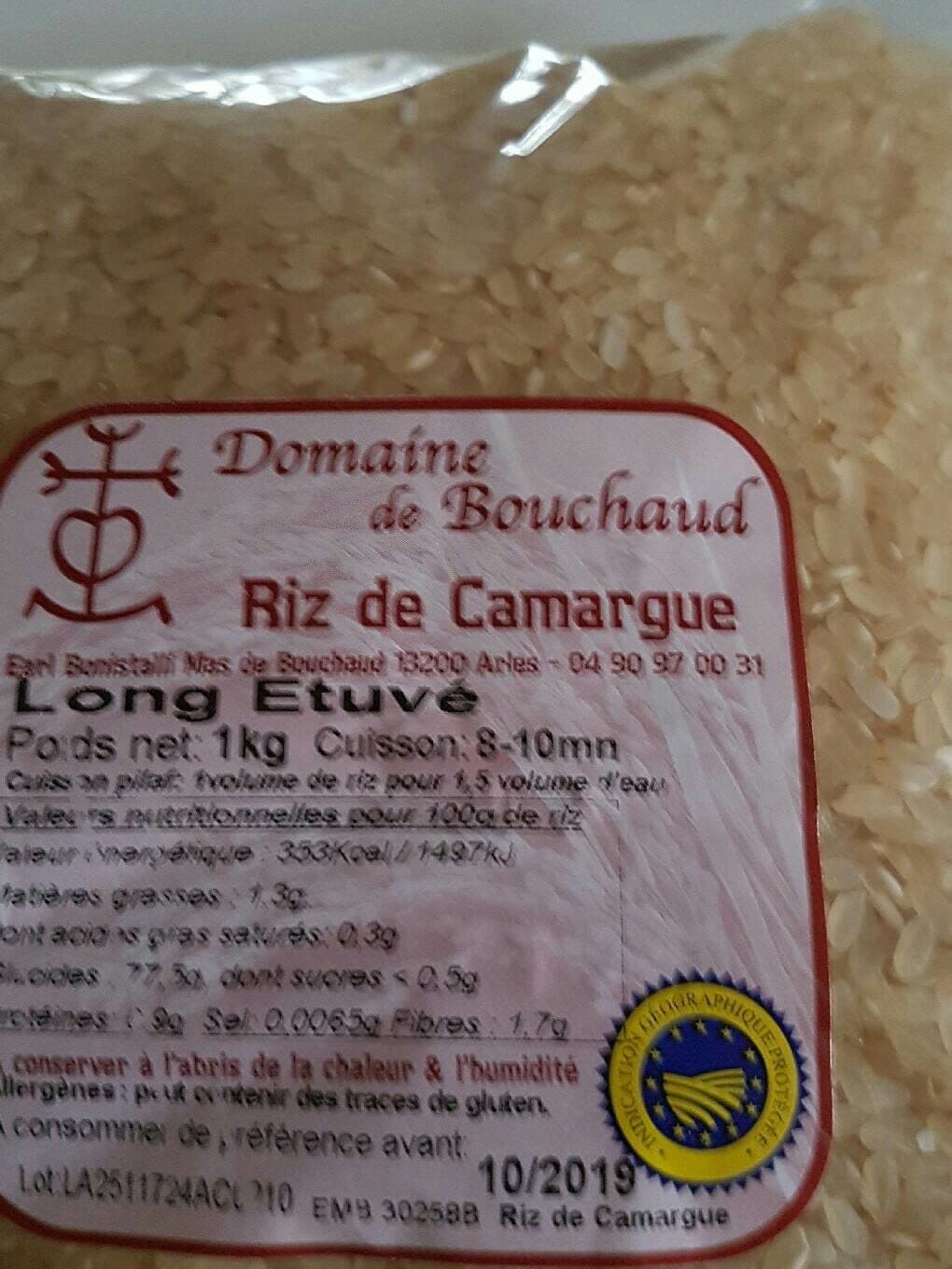 Domaine De Bouchaud Riz de Camargue - Long étuvé packshot