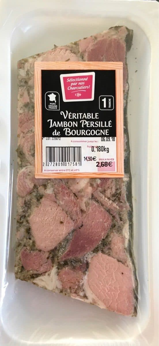 Open Food Facts Veritable jambon persillé de Bourgogne packshot