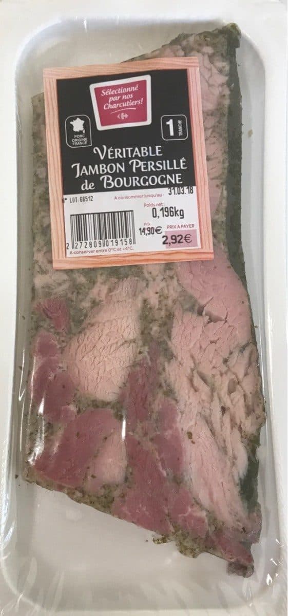 Open Food Facts Véritable jambon persillé de Bourgogne packshot