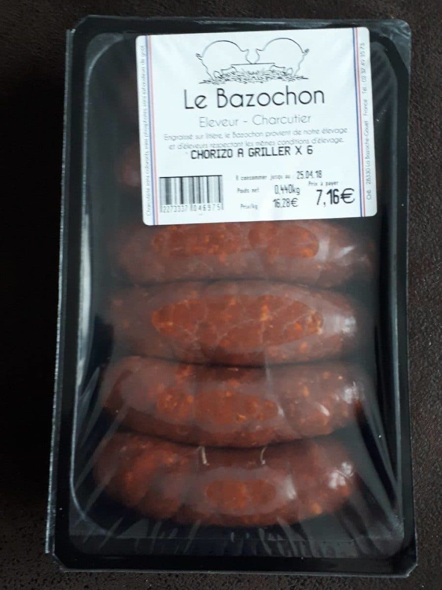 Open Food Facts Chorizo à griller packshot