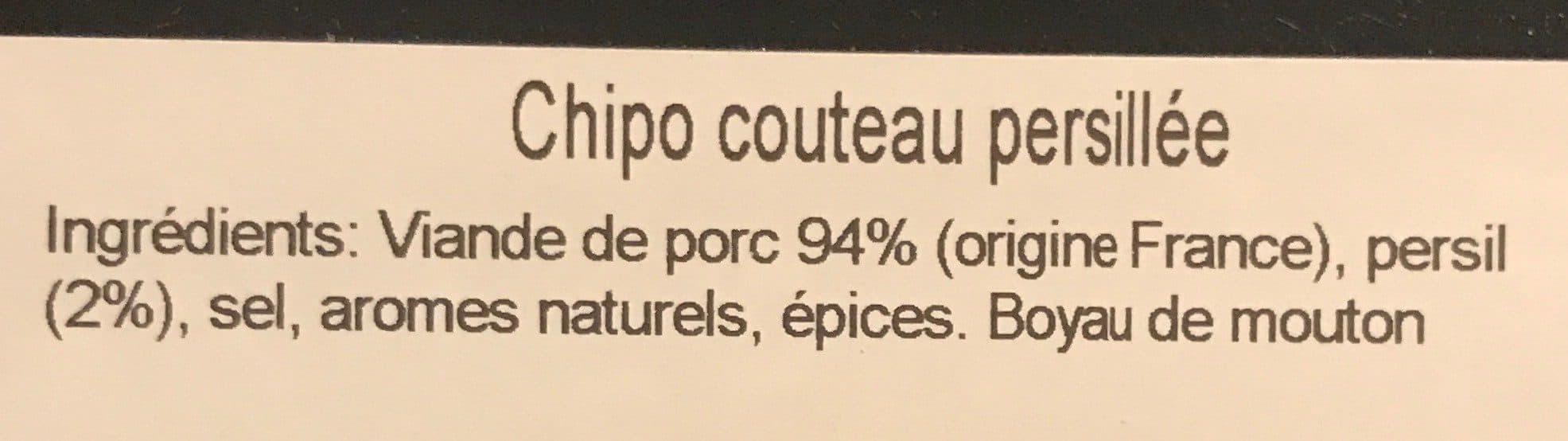 Open Food Facts Escargot chipo couteau persillés packshot