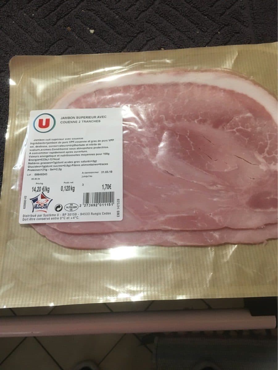 U Jambon le Supérieur avec couenne 2t packshot