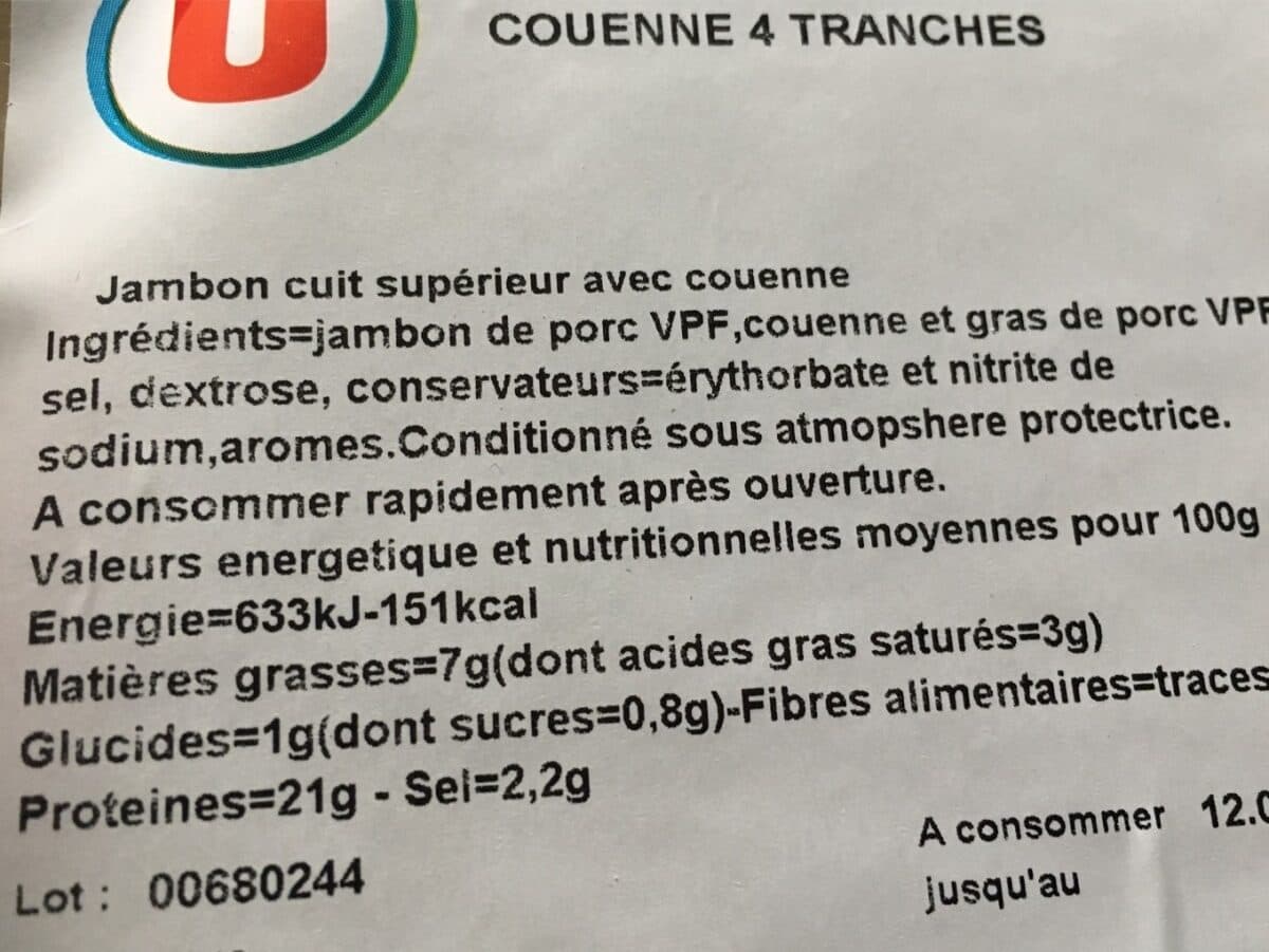 Open Food Facts Jambon packshot