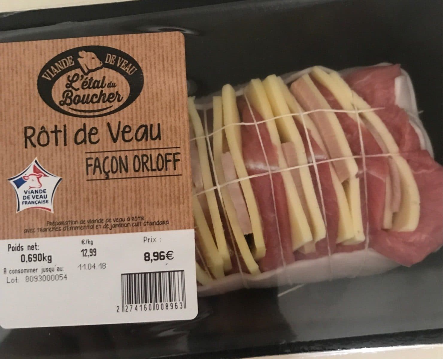 L'Étal du Boucher Roti de veau façon Orloff packshot