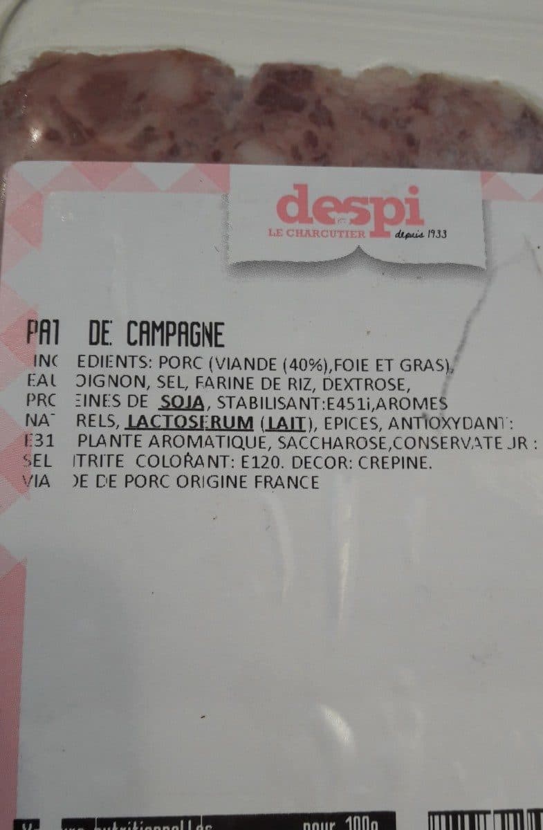 Open Food Facts Paté de Campagne packshot