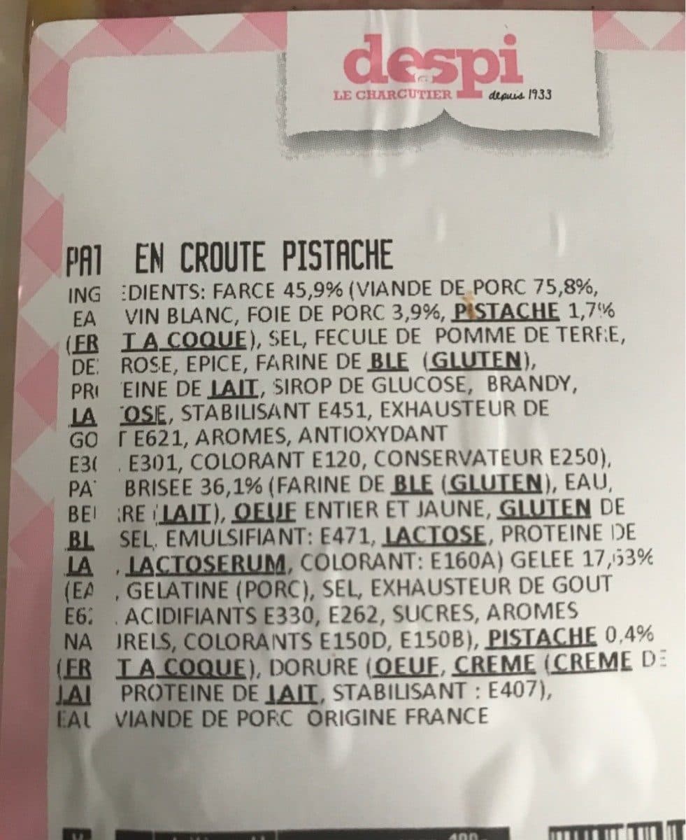 Despi Pate en croute packshot