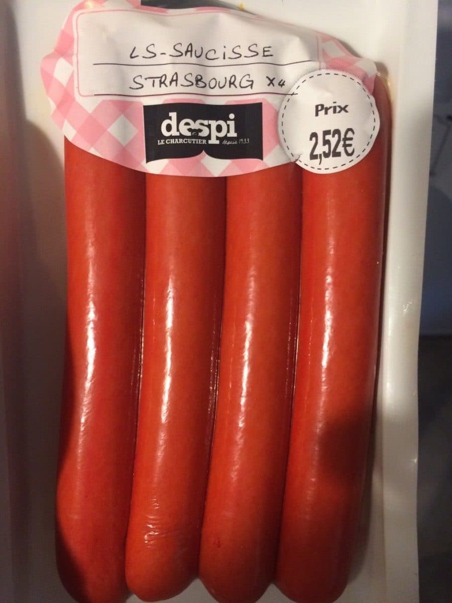 Open Food Facts Saucisse strasbourg packshot