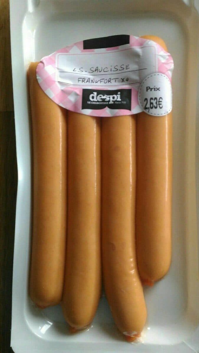 Open Food Facts Saucisse Francfort x4 packshot