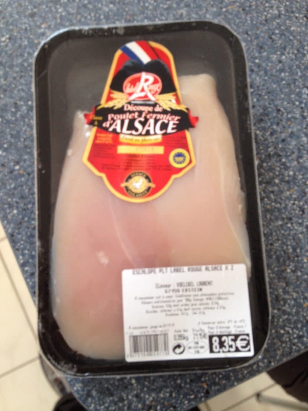 Volailles D'alsace Escalope plt label rouge alsace packshot