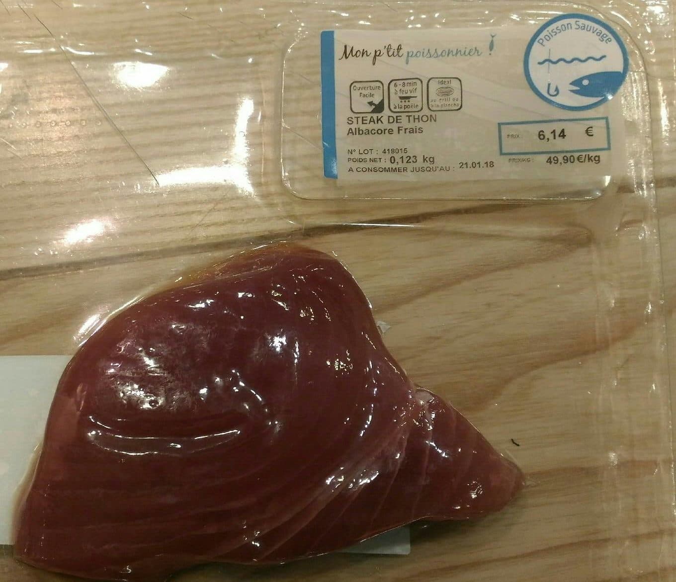 Mericq Steak Thon Albacore Frais packshot
