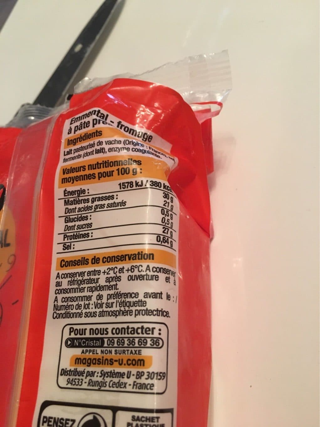 Vu Emmental packshot