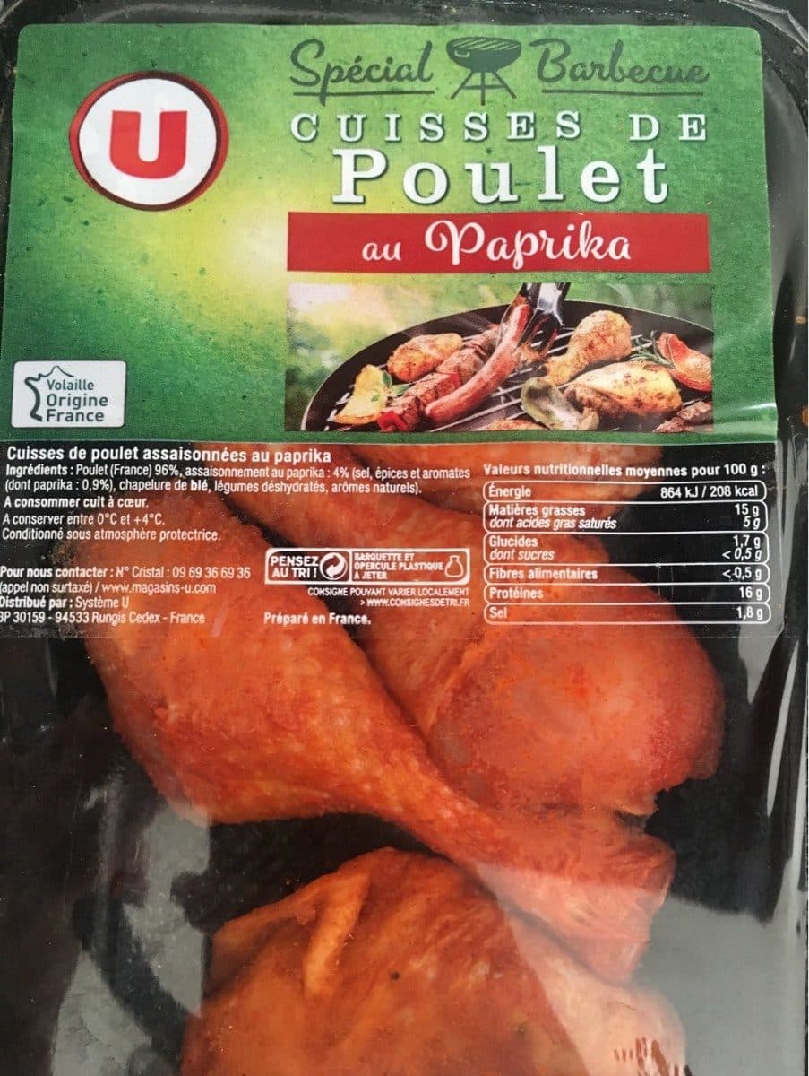 Open Food Facts Cuisse de poulet au paprika packshot