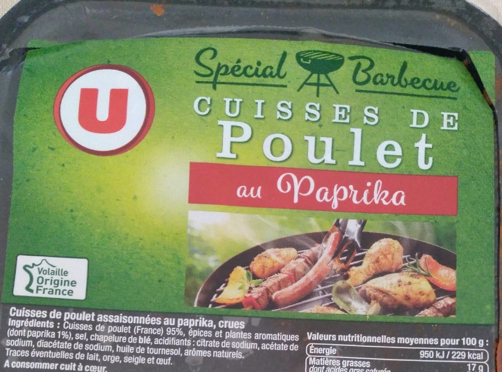 Open Food Facts Cuisse de poulet au paprika spécial barbecue packshot