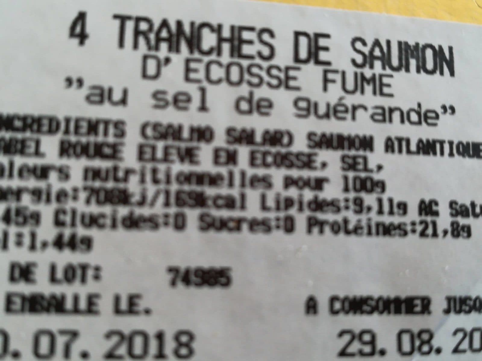Open Food Facts Saumon fumé packshot