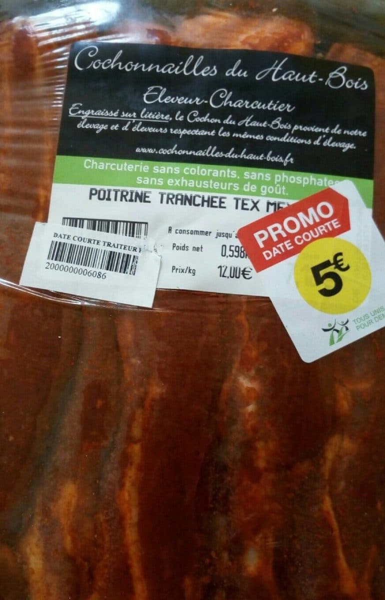 Open Food Facts Poitrine tranchée tex mex packshot