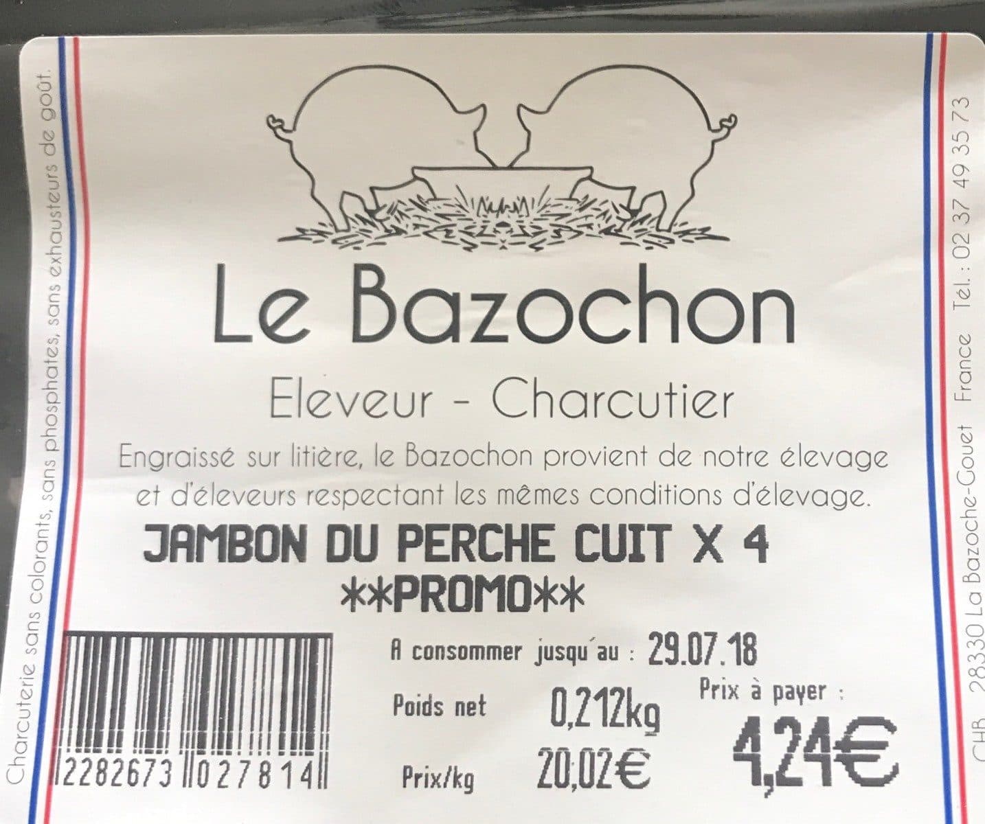 Open Food Facts Jambon du Perche cuit packshot