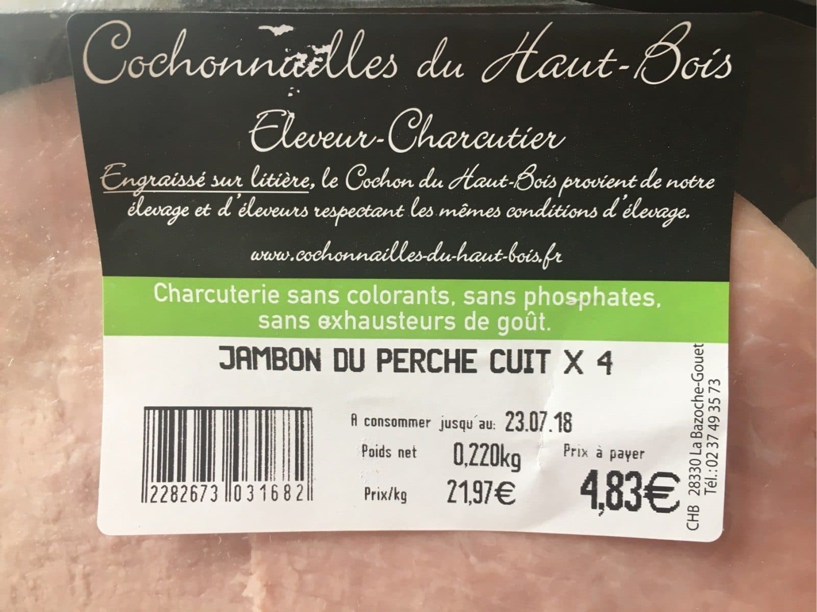 Open Food Facts Jambon du perche cuit packshot