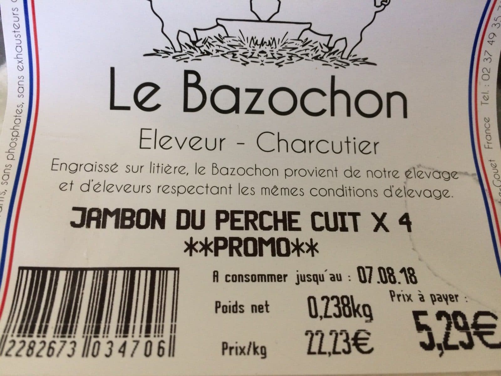 Open Food Facts Jambon du perche cuit packshot