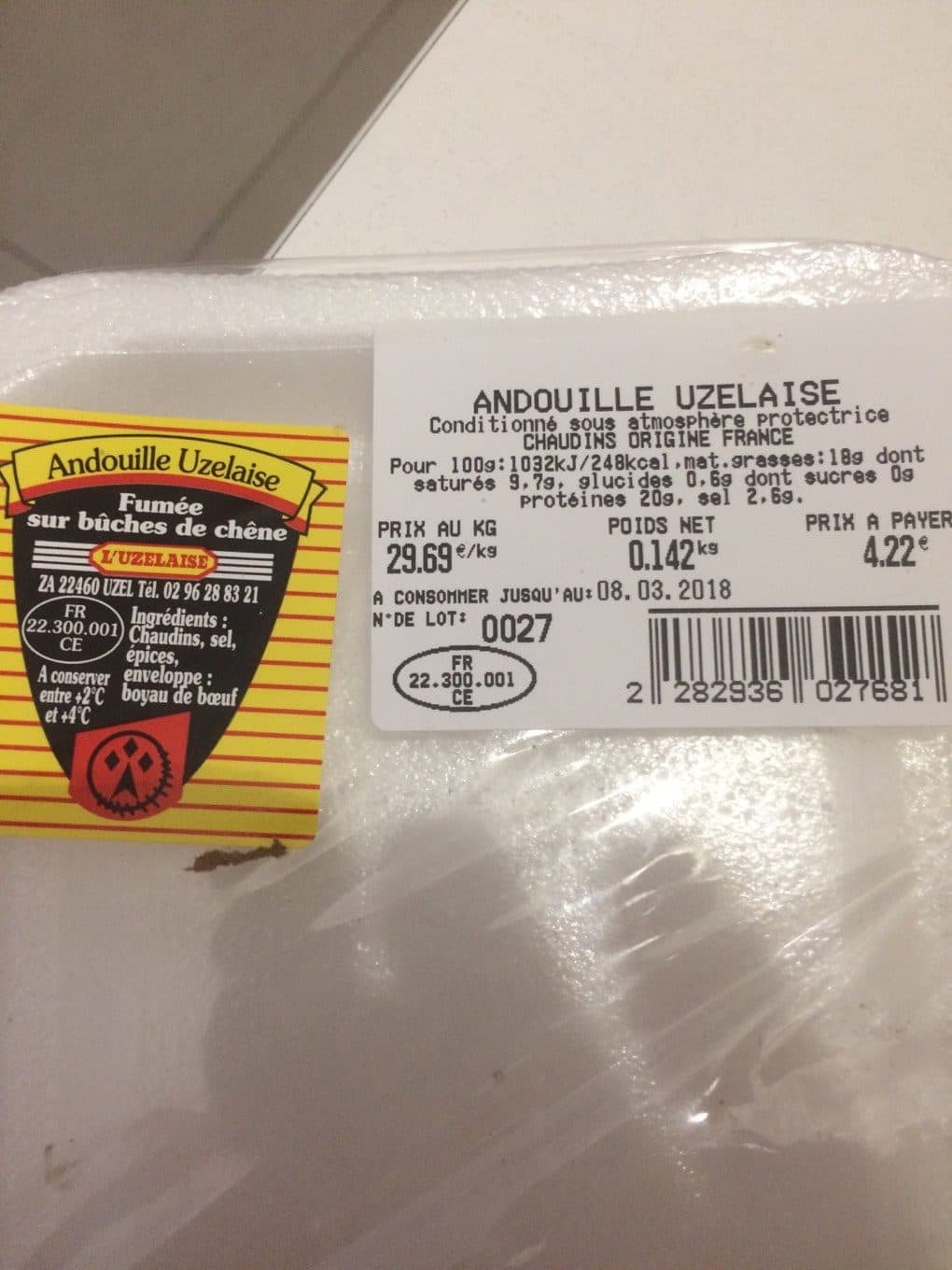 L’uzelaise Andouille uzelaise packshot
