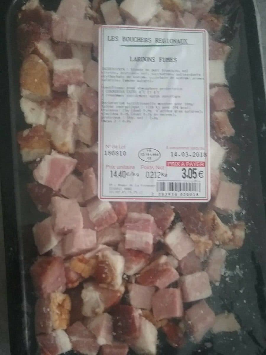 Open Food Facts Lardons fumés packshot