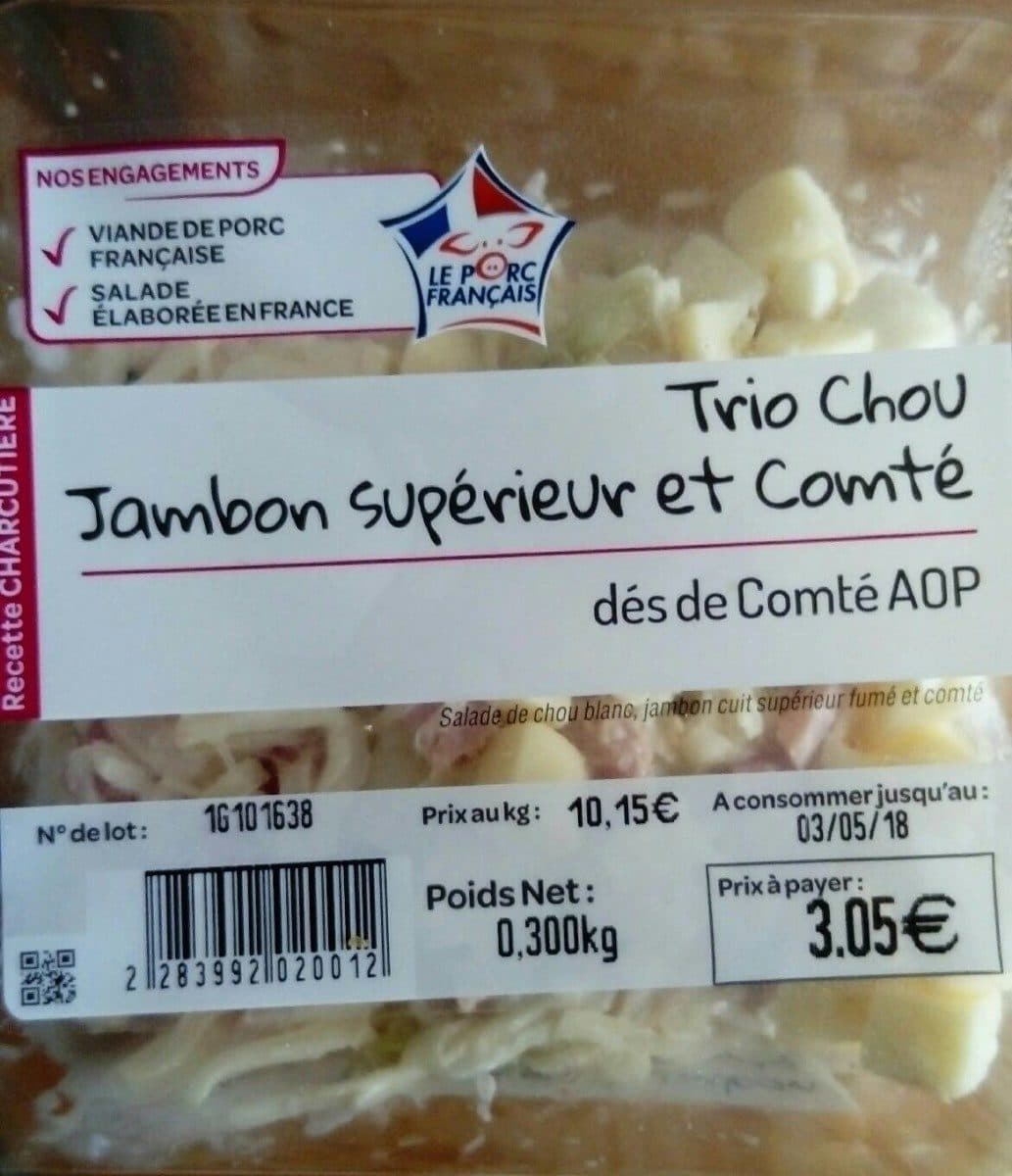 Open Food Facts Trio chou jambon supérieur et comté packshot