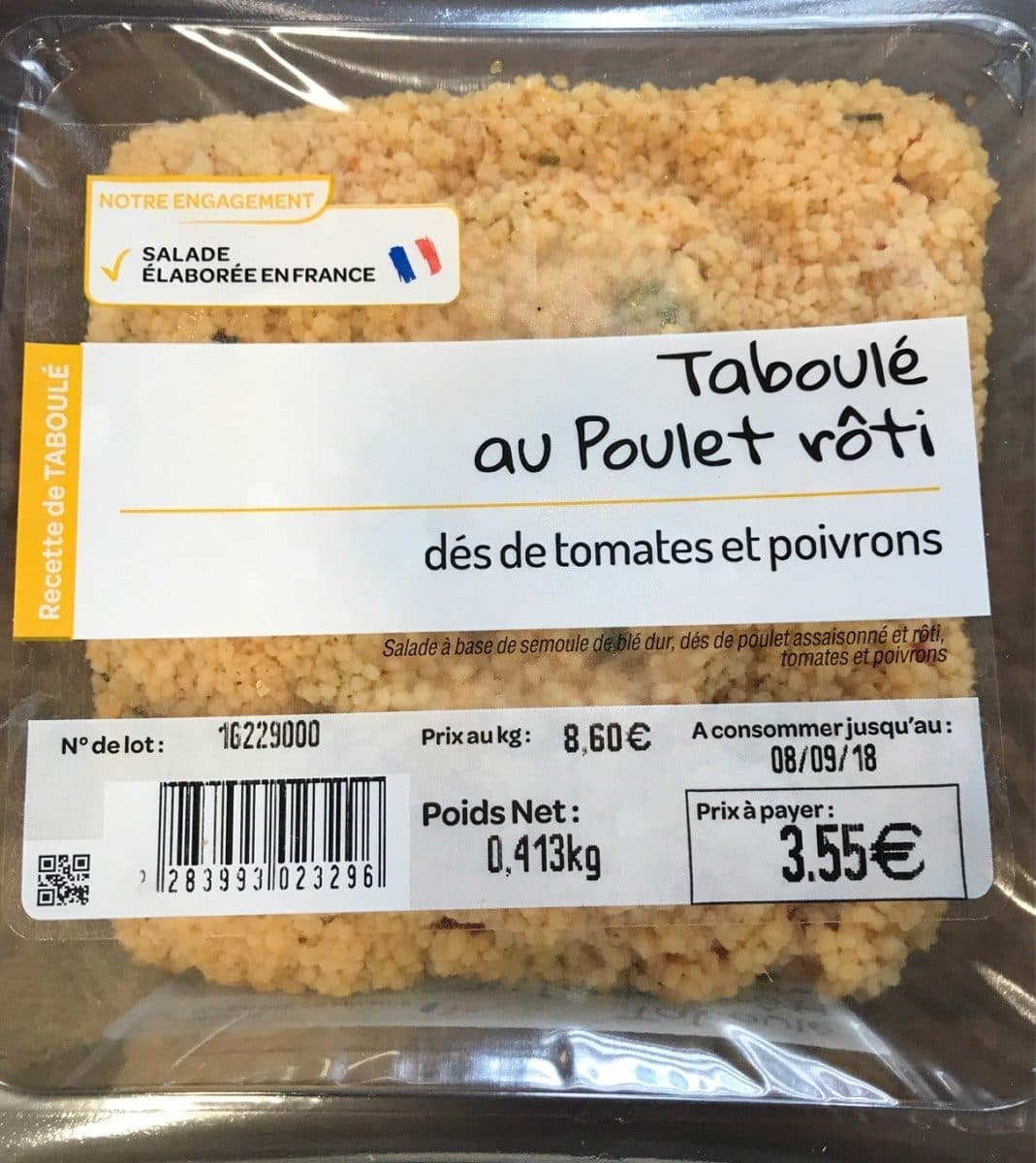 Open Food Facts Taboulé au poulet rôti packshot