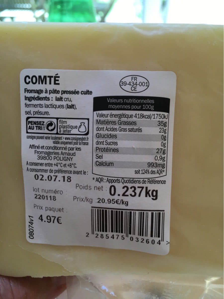 Jura Flore Comté packshot