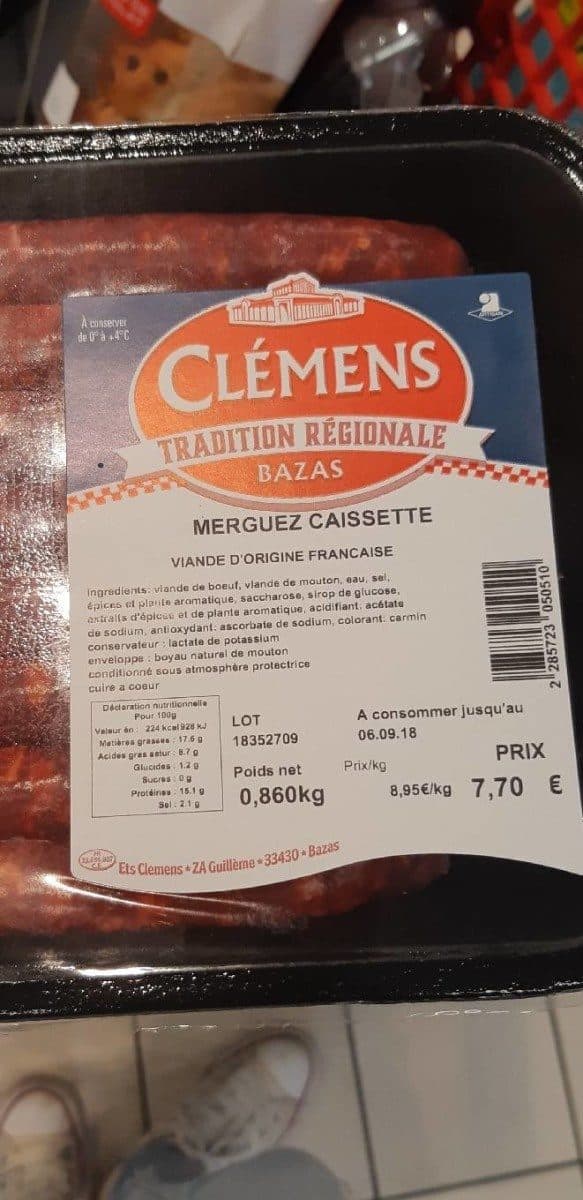 Open Food Facts Merguez caissette packshot