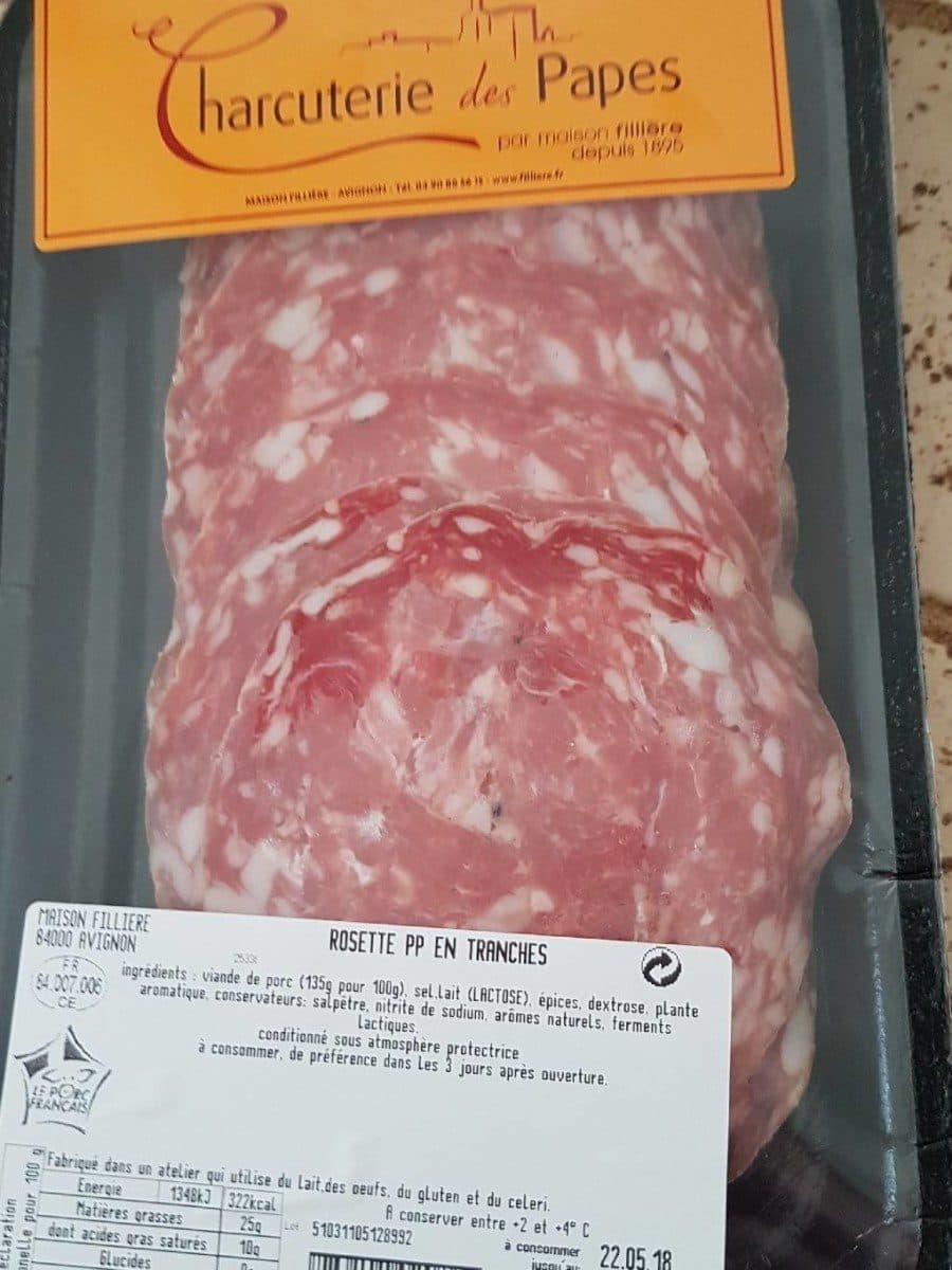 Open Food Facts Rosette pp en tranches packshot